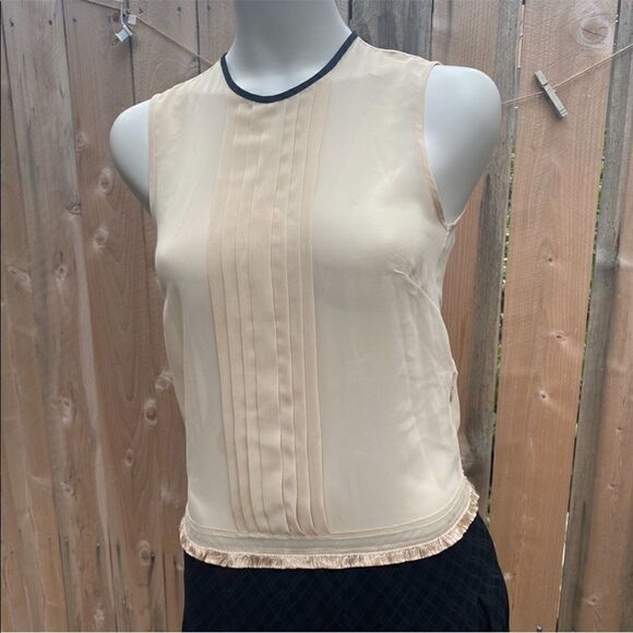 SANDRO HANAE CHIFFON MAXI DRESS BLK BLUSH Size 2 - Picture 8 of 16